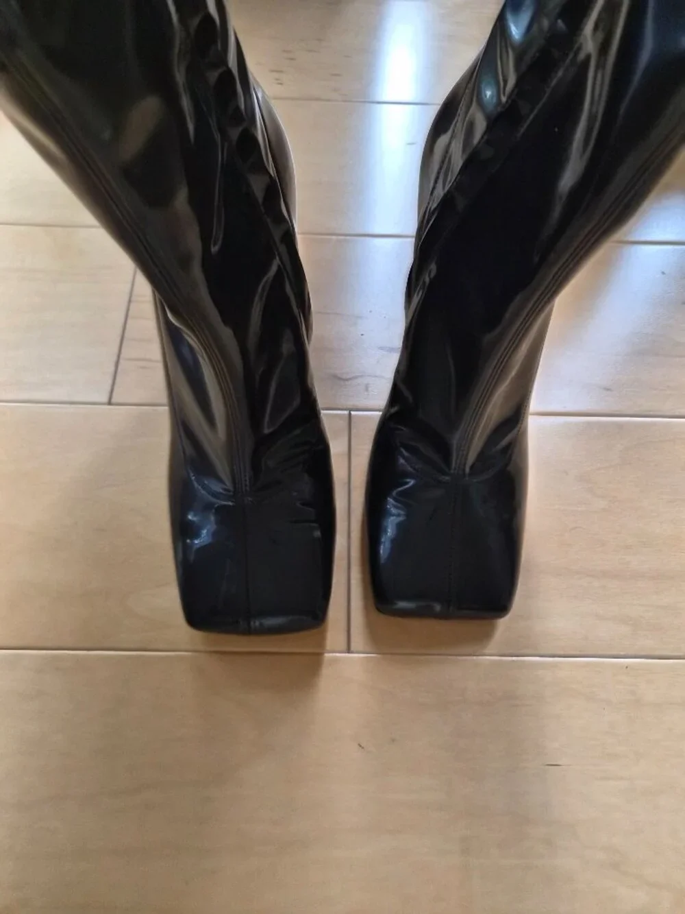 Guiseppe Zanotti Musa Black Vinyl Boots Sz 40
